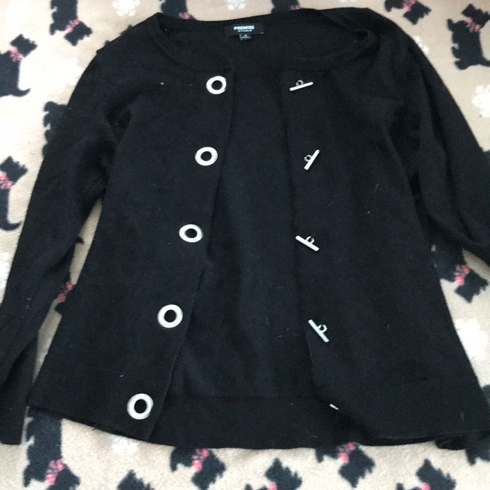 Long sleeve black cover up